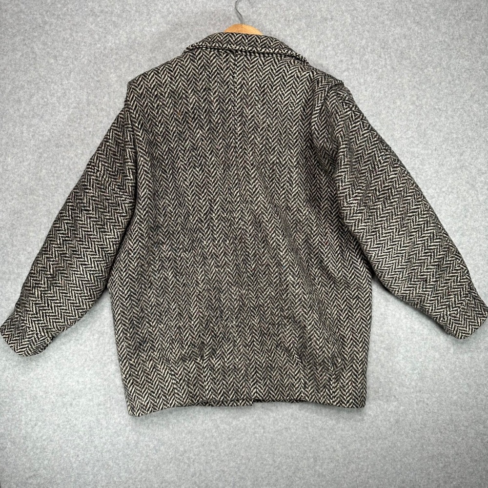 VTG Braefair Wool Herringbone Tweed Blazer Jacket Womens 12 Oversized Two Button - Picture 5 of 10